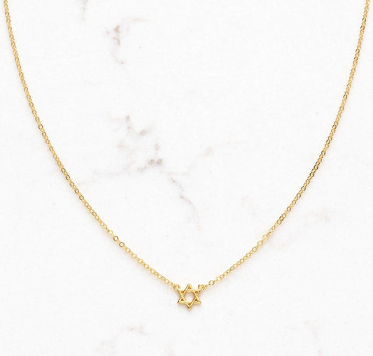 Teeny Tiny Star of David Necklace