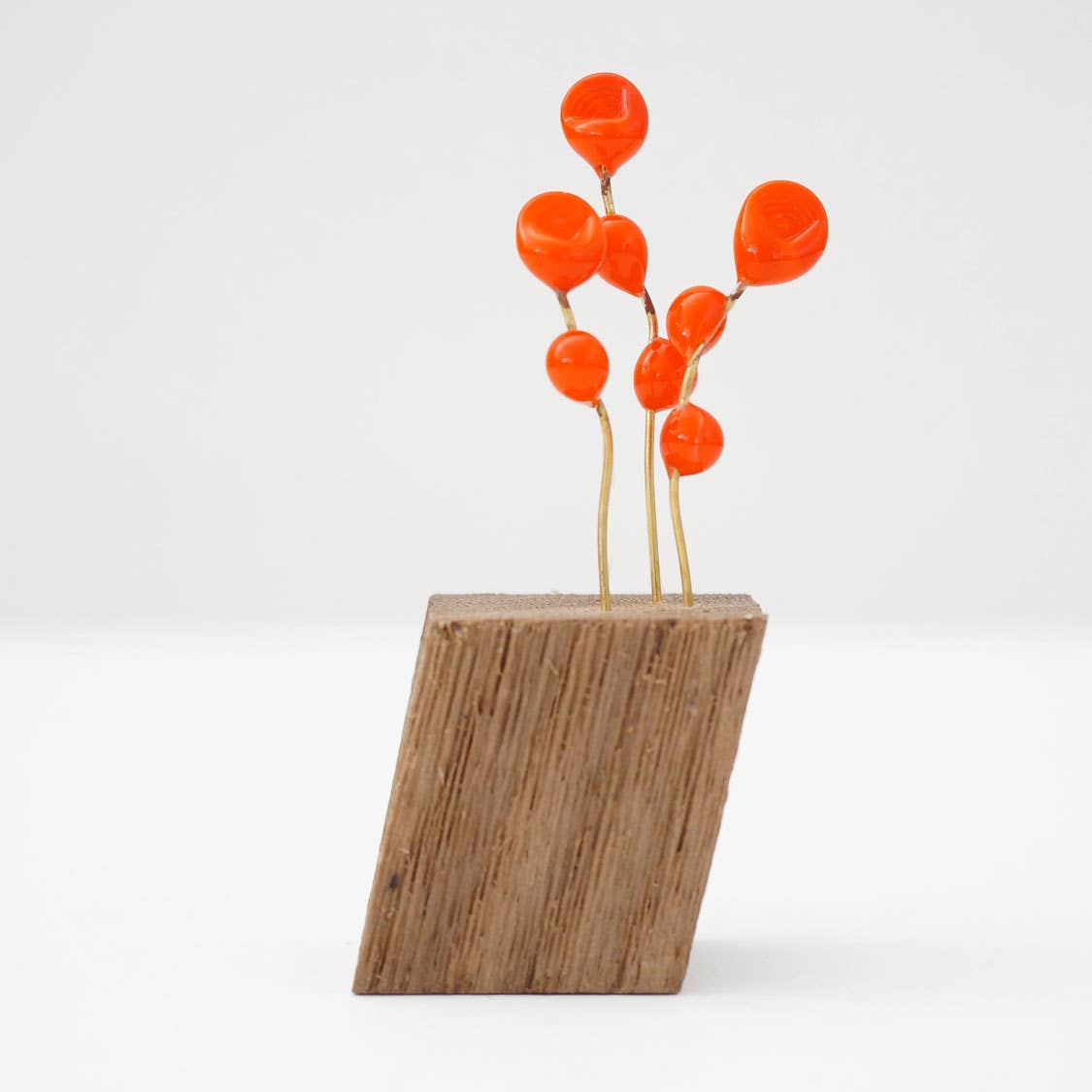 Triple Blossom Glass Sculpture