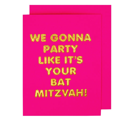 Bat Mitzvah Party Card