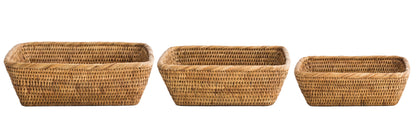 Honey Brown Rattan Basket