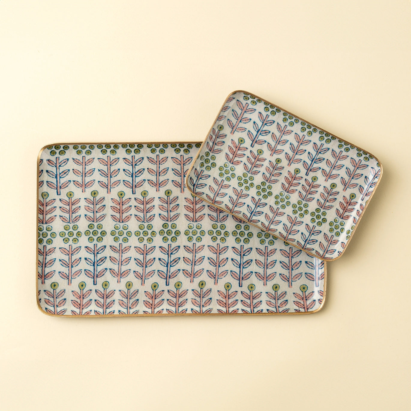 Floria Decorative Enameled Tray