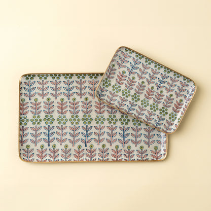 Floria Decorative Enameled Tray