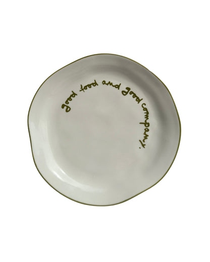 Good Food and Good Company Statement Plate