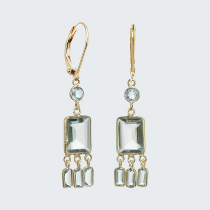 Flirty Fringe Bezel Earrings
