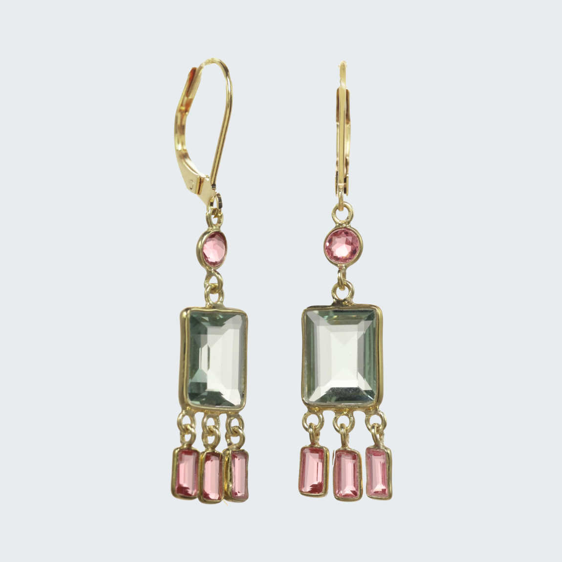 Flirty Fringe Bezel Earrings