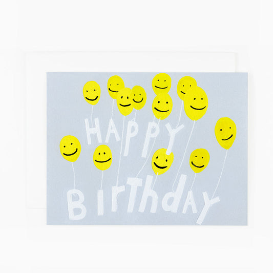 Smiling Balloons Birthday Card