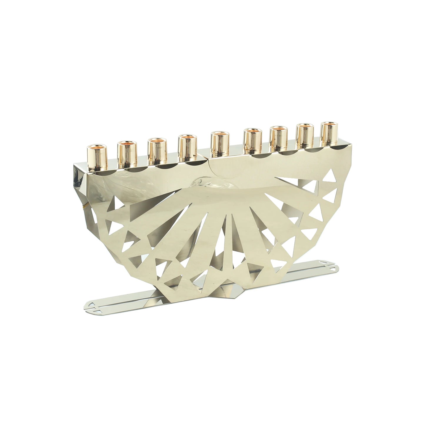 Gold Cutouts Menorah