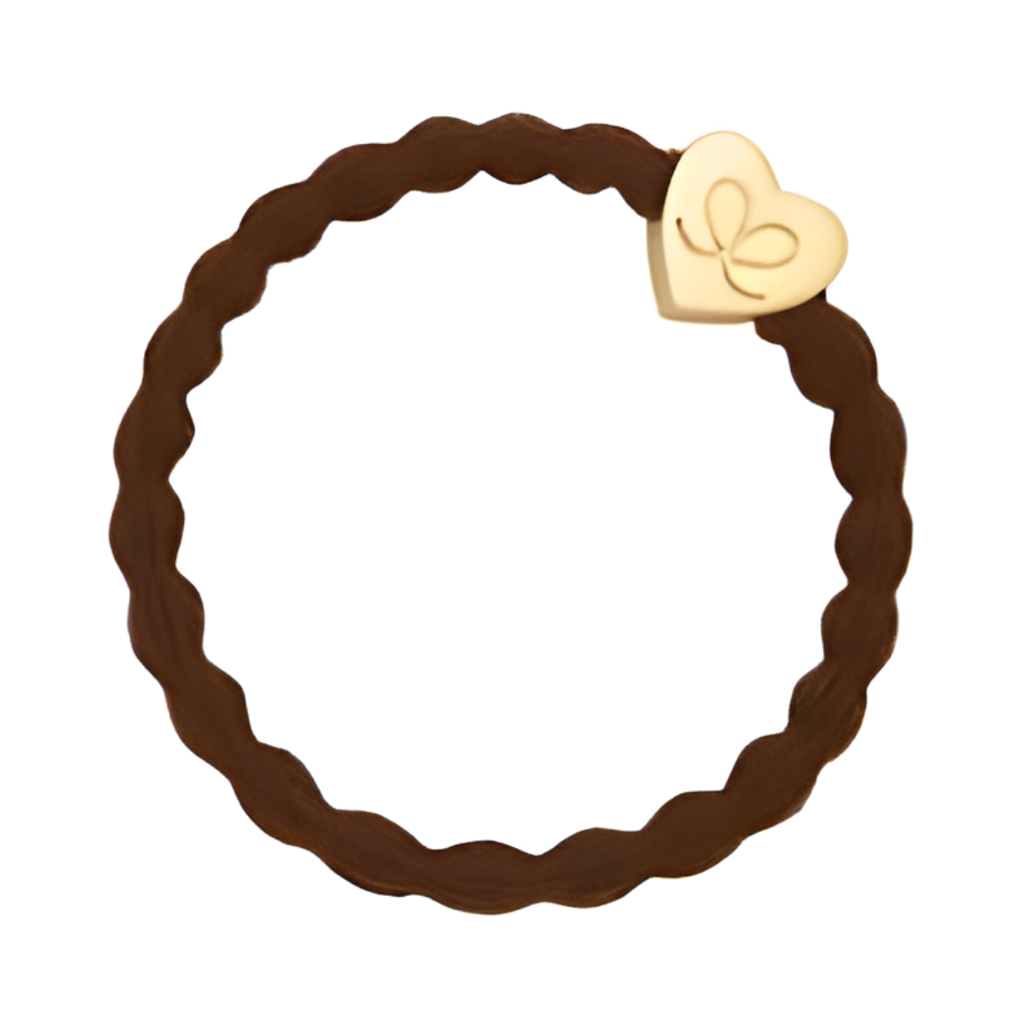 Gold Heart Elastic Hair Tie