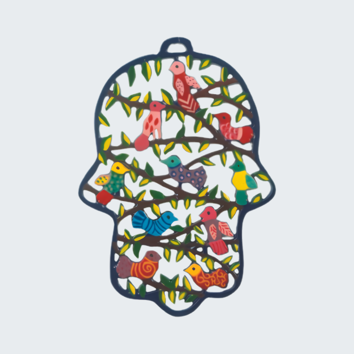 Hand Painted Birds Large Hamsa
