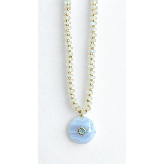 Heishi Rainbow Moonstone Necklace
