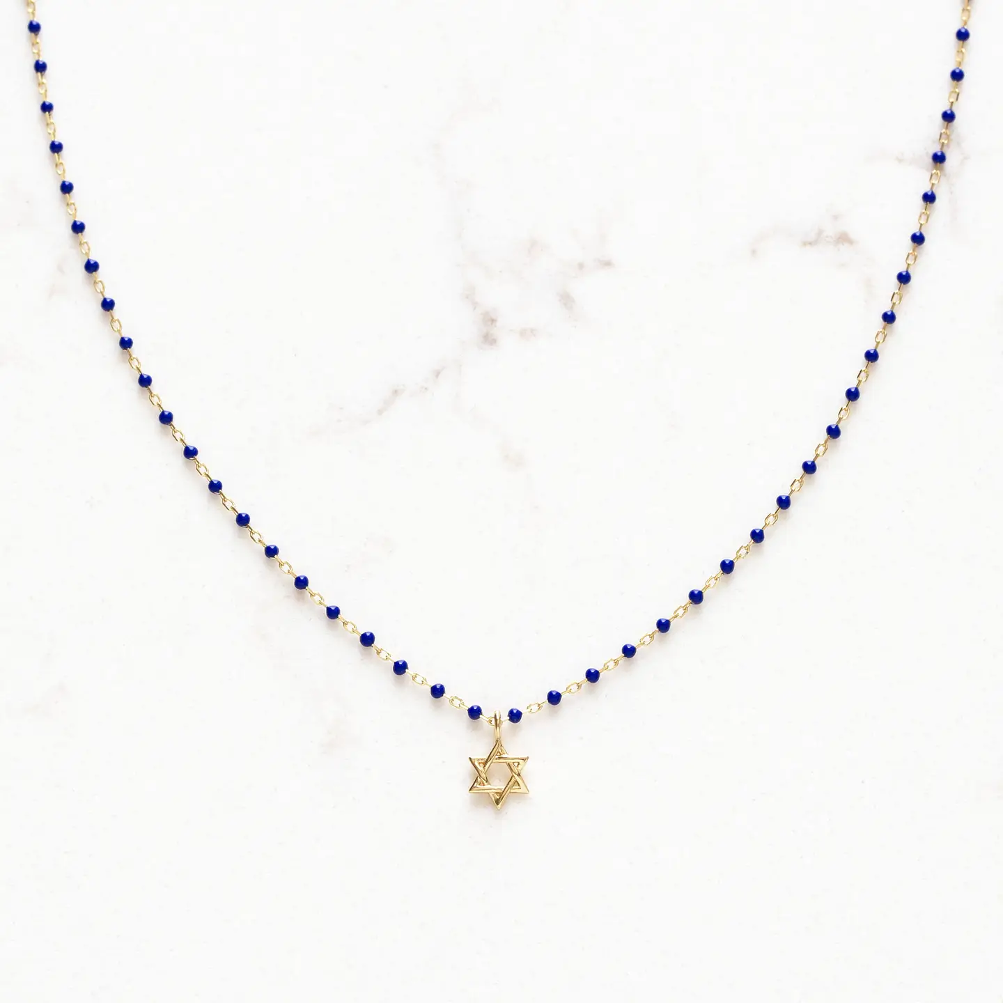Royal Star of David Charm Necklace