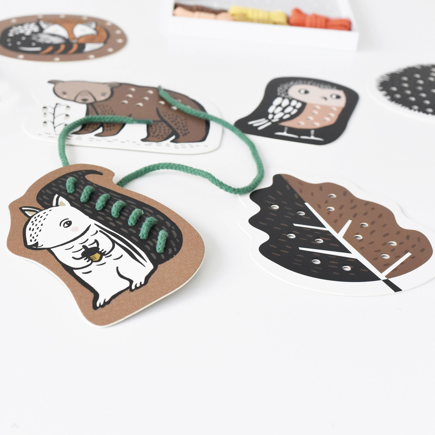 Lacing Cards Woodland Animals