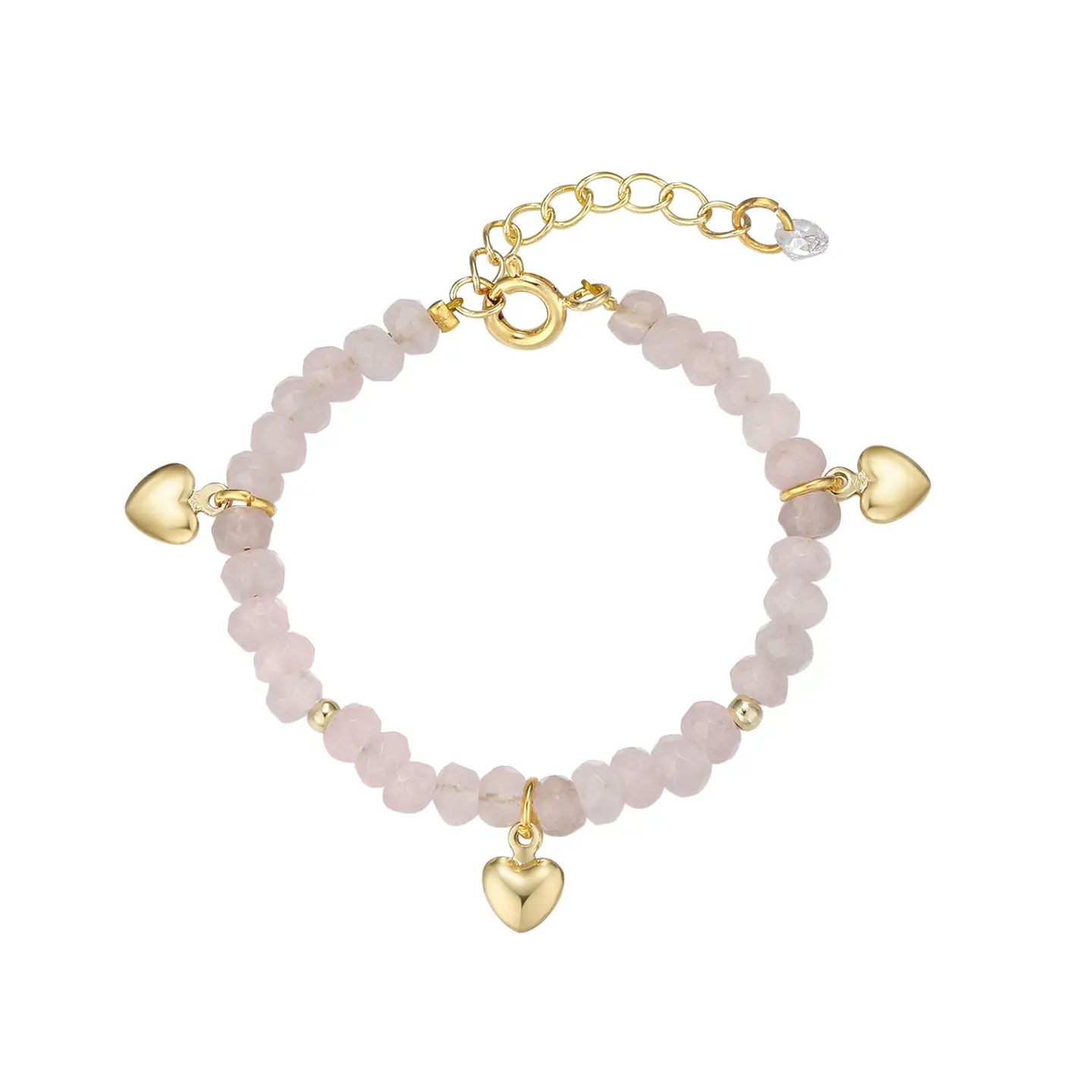 Precious Bead Bracelet with Hearts