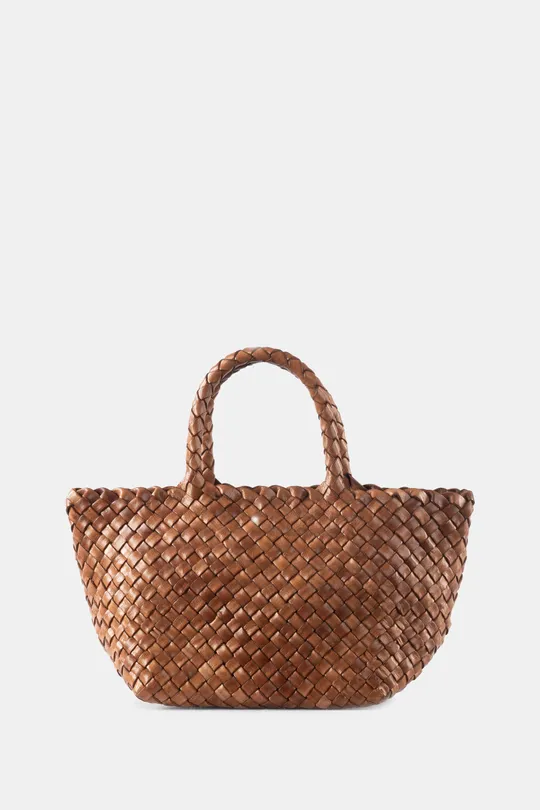 Kalane Leather Woven Handbag