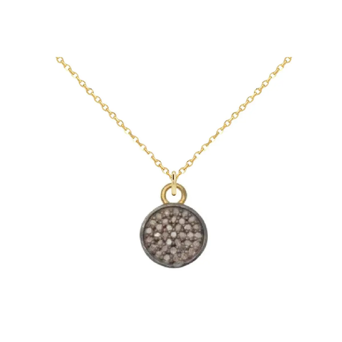 Pave Disc Necklace