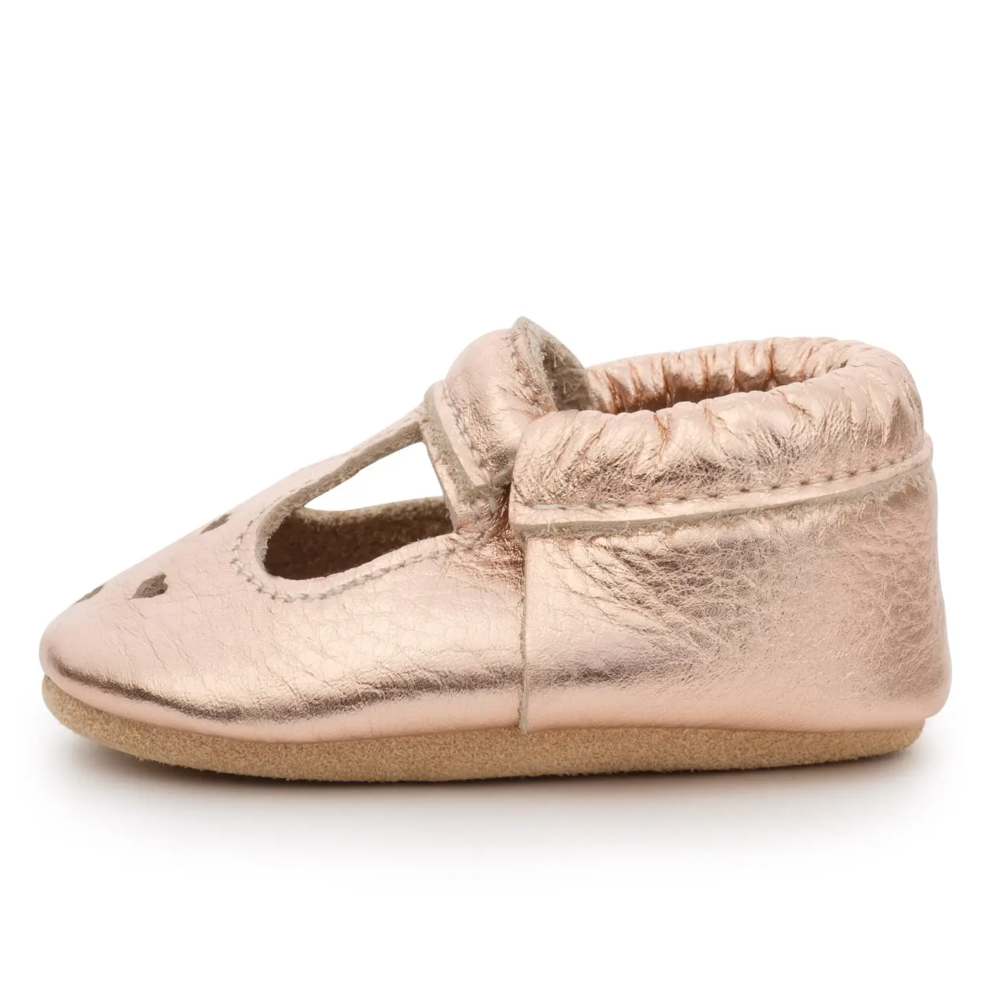 Shiny  Mary Jane Baby Moccasins