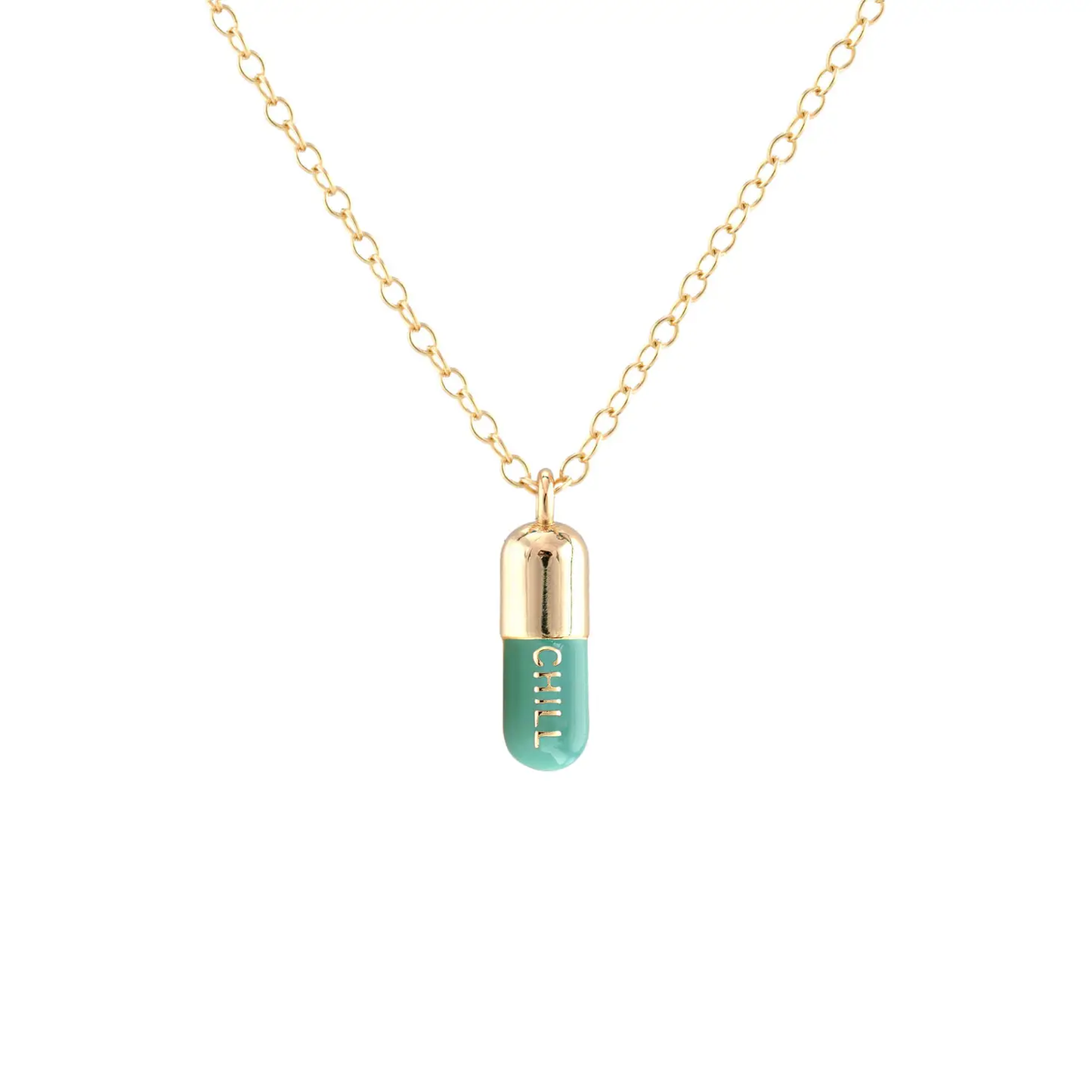 Chill Pill Enamel Necklace