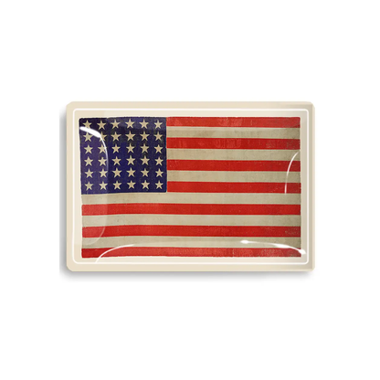 USA Flag Decoupage Tray