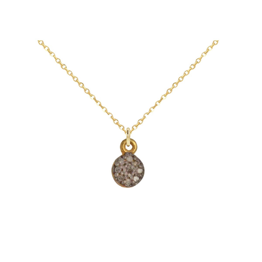 Pave Disc Necklace