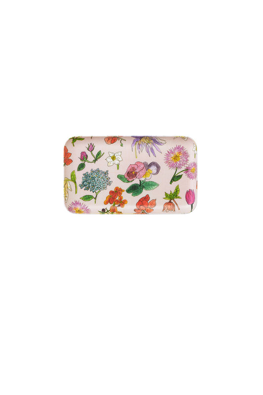 Floral Linen Tray