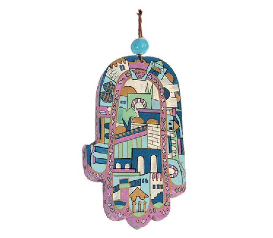 Hand Painted Wooden Hamsa