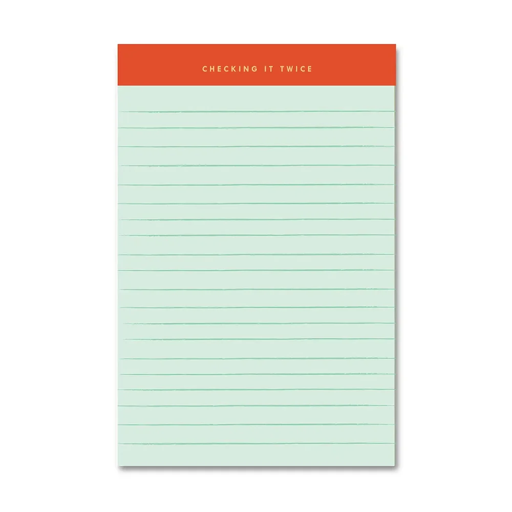 Checking It Twice Notepad