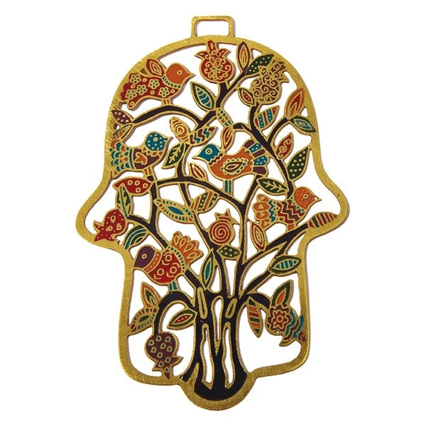 Laser Cut Metal Birds Hamsa
