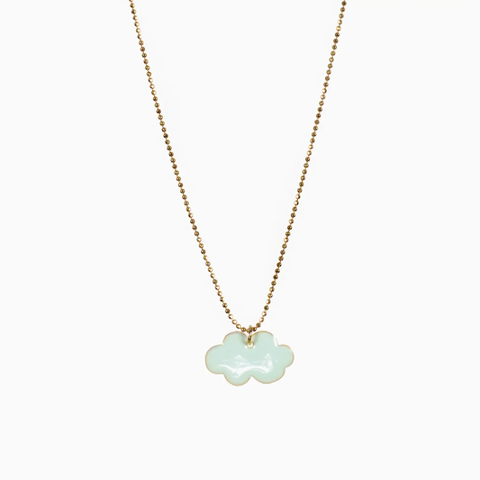 Enamel Cloud Necklace