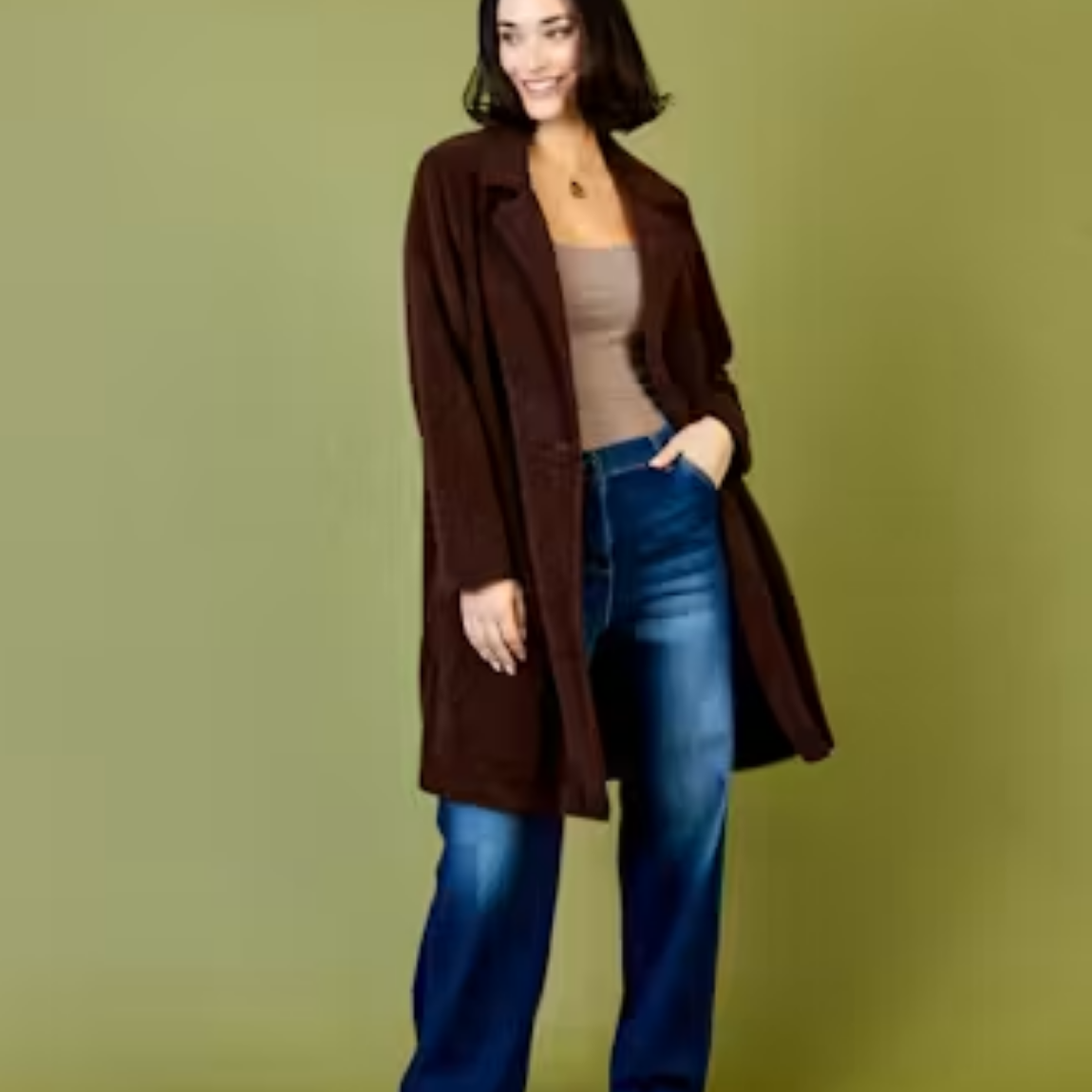 Iris Fluffy Coatigan with Pockets