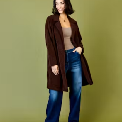 Iris Fluffy Coatigan with Pockets