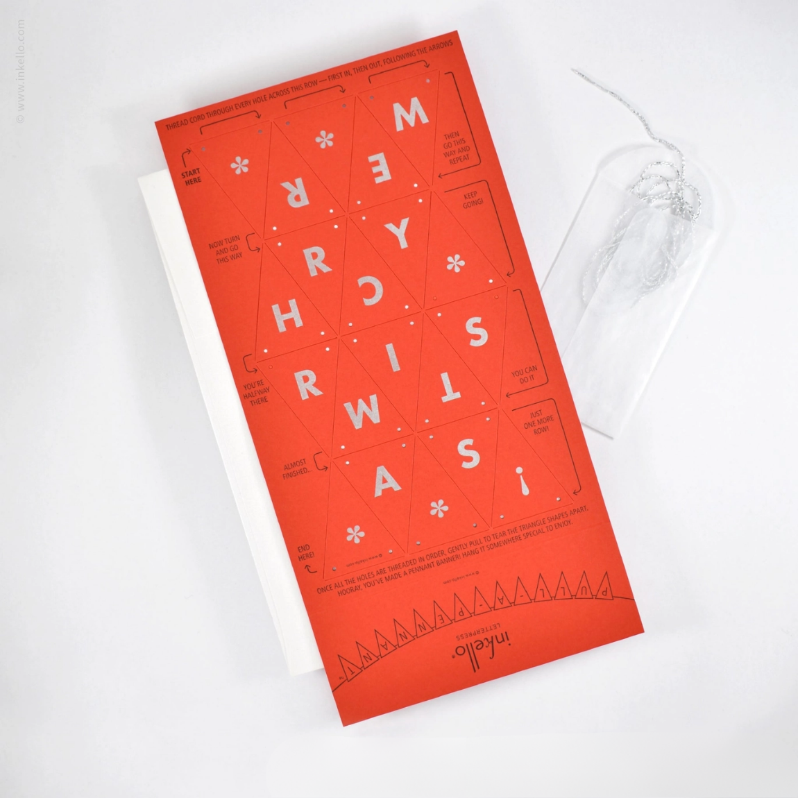 Merry Christmas Pull-A-Pennant™ Greeting Card