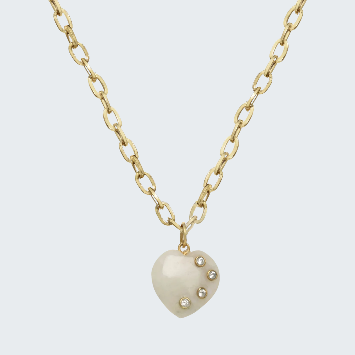 Moonstone Heart Necklace