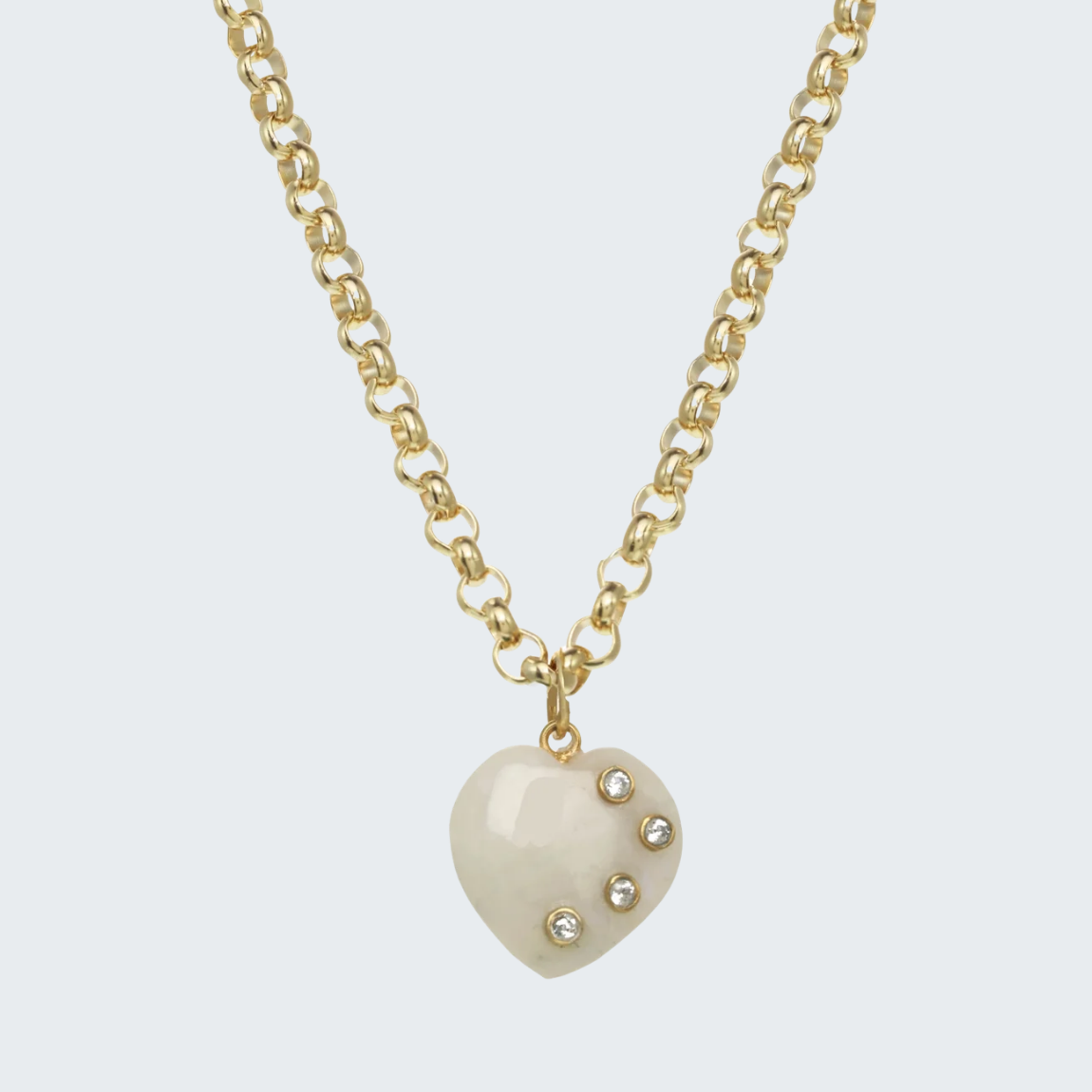 Moonstone Heart Necklace