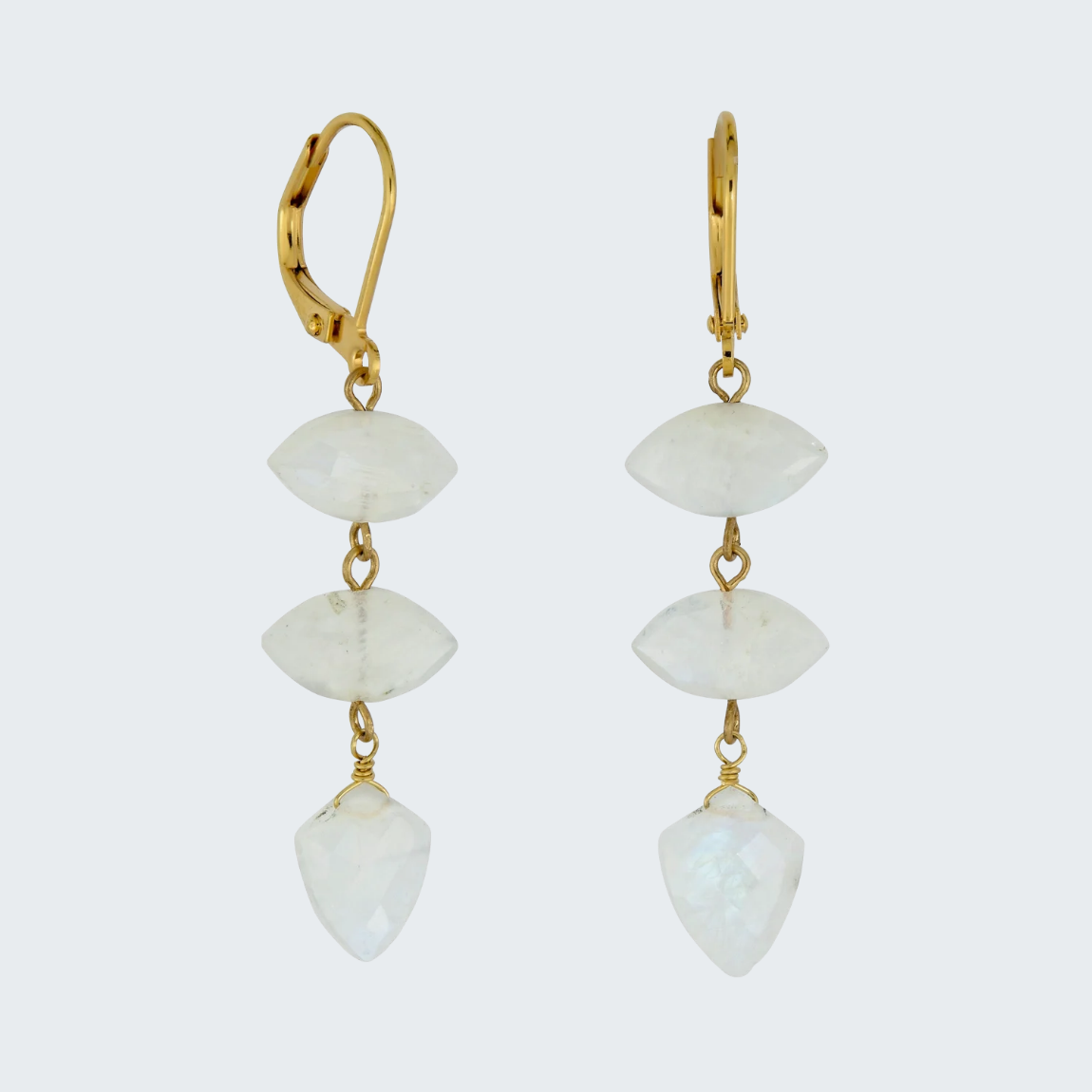 Moonstone Linear Earrings
