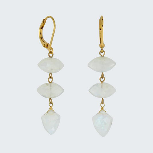 Moonstone Linear Earrings
