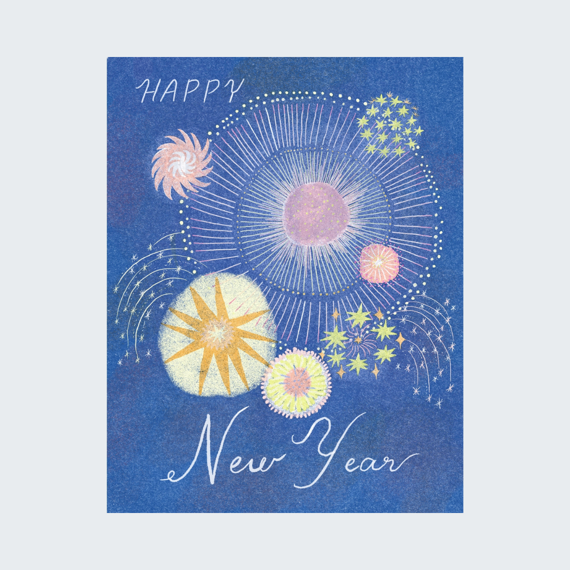 New Year Fireworks Card