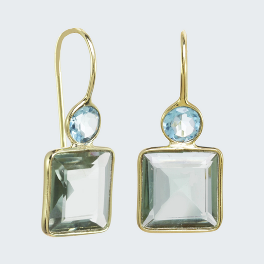 Ocean Blues Quartz Earrings