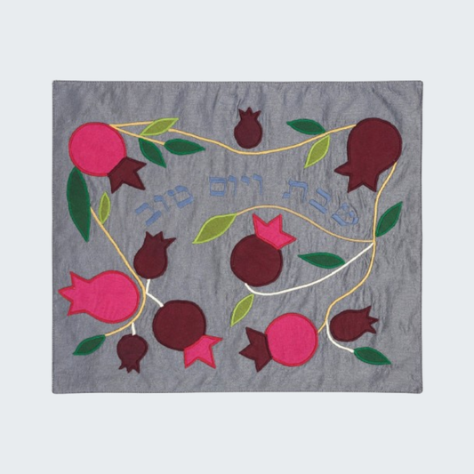 Pomegranate Raw Silk Challah Cover