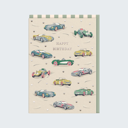 Race Cars Birthday Card