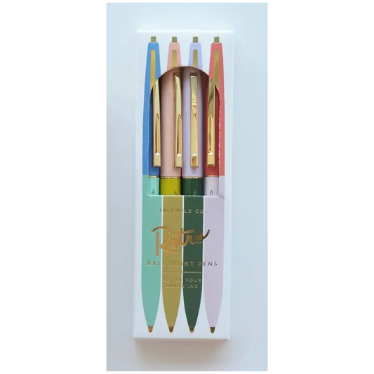 Retro Rainbow Pen Set