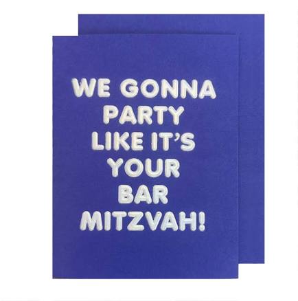Bar Mitzvah Congrats Card