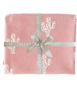 Cactus Baby Blanket Pink