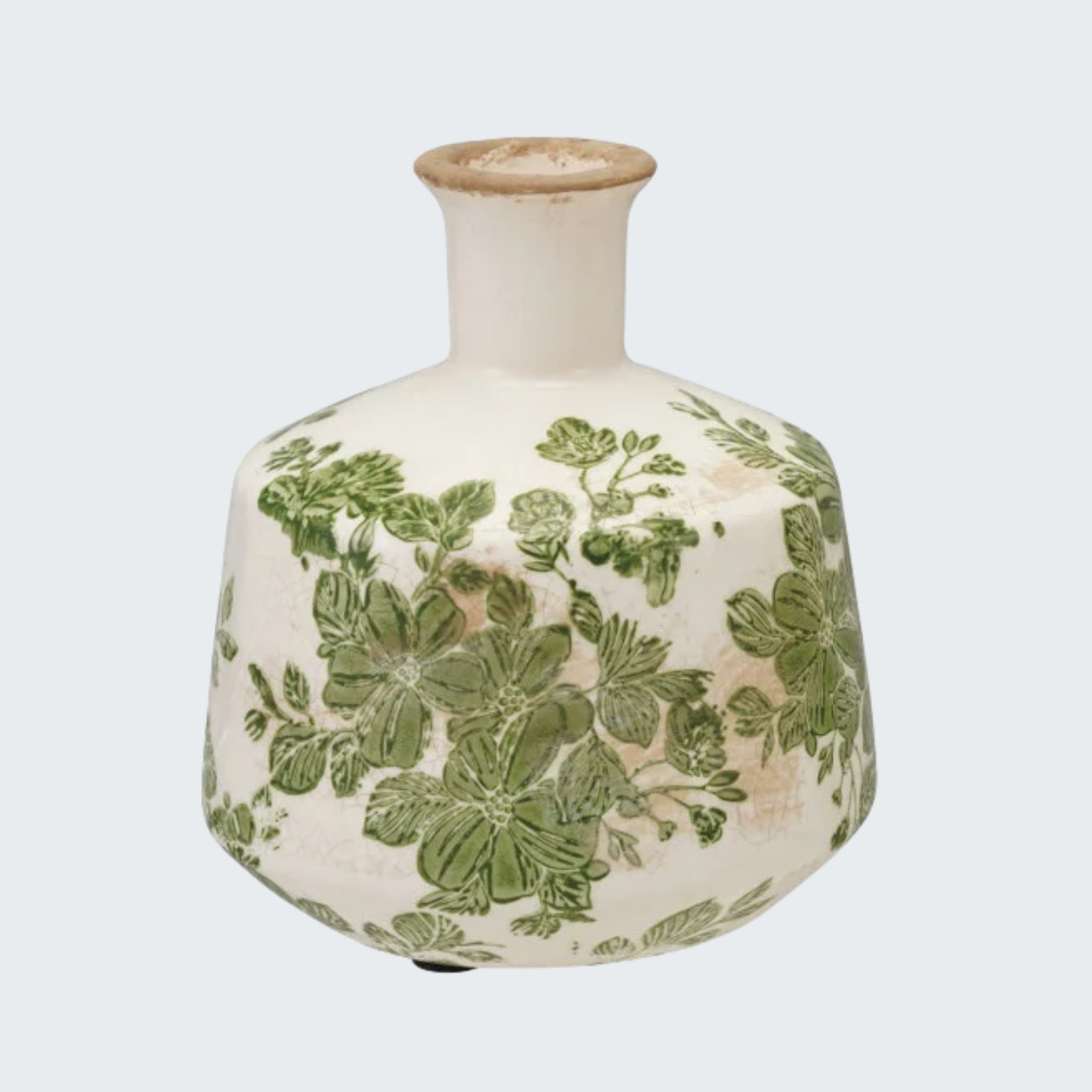 Stoneware Botanical Vase