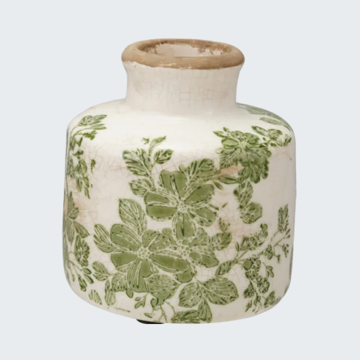 Stoneware Botanical Vase