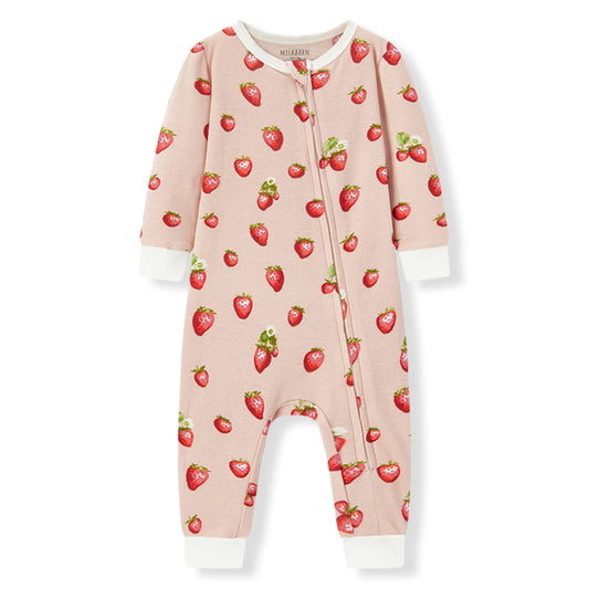 Strawberry Zipper Pajama