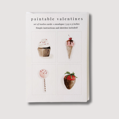 Sweet Treats Paintable Valentines Notecards