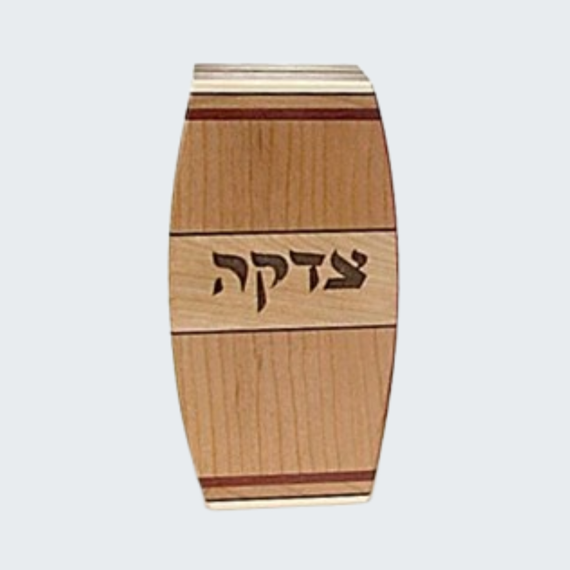 Inlaid Wood Tzedakah Box
