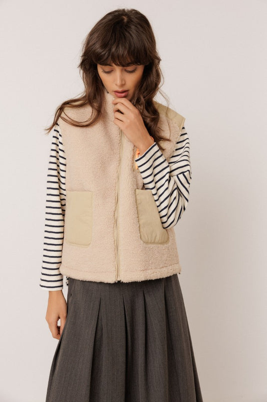 Sherpa Patchwork Vest