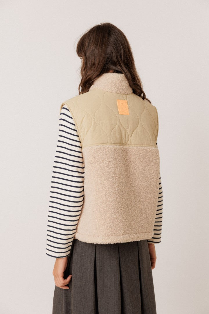 Sherpa Patchwork Vest
