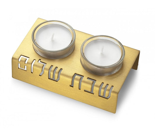 Shabbat Shalom Candlesticks